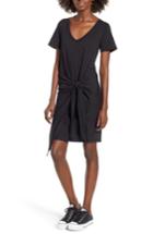 Women's Socialite Tie Waist T-shirt Dress - Black