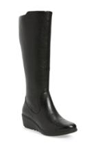 Women's Clarks Un Ara Esa Wedge Boot, Size 8.5 M - Black