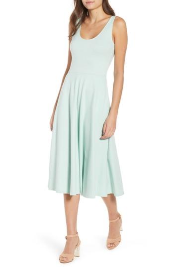 Women's Leith Stretch Knit Midi Dress, Size - Blue/green