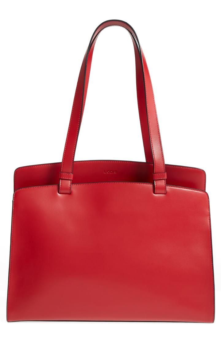 Lodis Los Angeles Audrey Under Lock & Key - Jana Rfid Leather Tote - Red