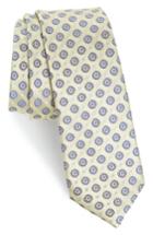 Men's Calibrate Modern Medallion Silk Skinny Tie, Size - Yellow