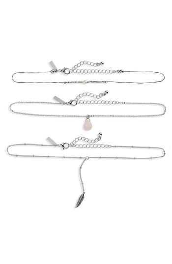 Women's Topshop Set Of 3 Choker Necklaces