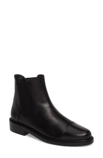 Women's Stuart Weitzman Gobi Cap Toe Chelsea Boot M - Black