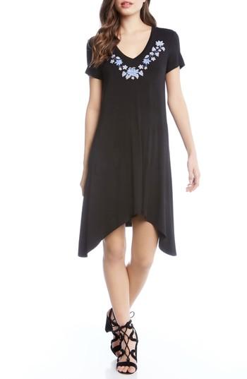 Women's Karen Kane Hailey Sharkbite Hem Dress - Black