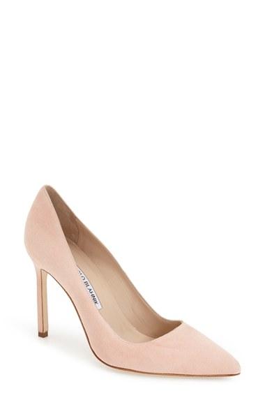 Women's Manolo Blahnik 'bb' Pointy Toe Pump Us / 42eu - Beige