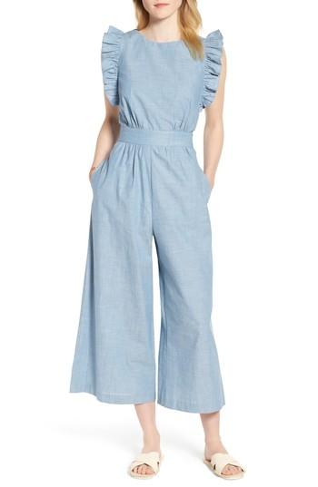 Women's 1901 Ruffle Sleeve Jumpsuit - Blue