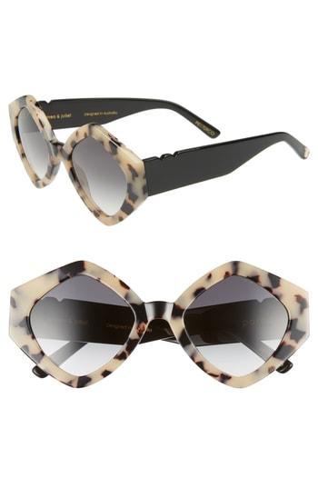 Women's Pared Romeo & Juliet 52mm Sunglasses - Cook N Cream/grey Grad Lens