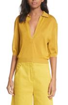 Women's Tibi Crop Knit Pullover - Yellow