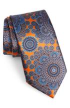 Men's Ermenegildo Zegna Quindici + Quindici Medallion Silk Tie, Size - Orange