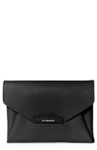 Givenchy 'medium Antigona' Leather Envelope Clutch - Grey