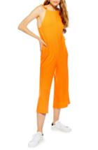 Women's Topshop Eva Bow Romper - Orange