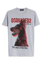 Men's Dsquared2 Dog Logo Graphic T-shirt - Grey