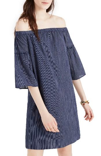 Women's Madewell Off The Shoulder Bell Sleeve A-line Dress