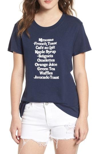 Women's Sub Urban Riot Brunch List Loose Tee - Blue