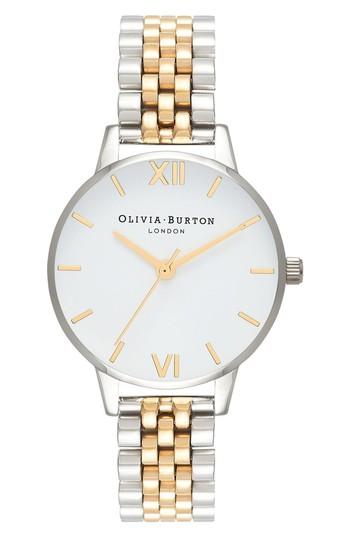 Women's Olivia Burton Two-tone Round Bracelet Watch, 30mm