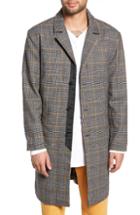 Men's The Rail Houndstooth Plaid Overcoat - Brown