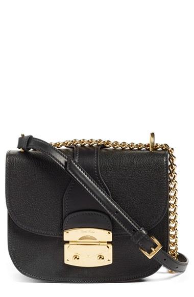 Miu Miu Madras Leather Crossbody Bag - Ivory