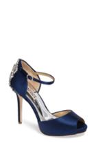 Women's Badgley Mischka 'dawn' Crystal Back D'orsay Pump M - Blue