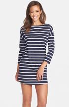 Women's Bb Dakota 'phillipa' Stripe Ponte Shift Dress - Blue