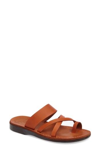 Women's Jerusalem Sandals The Good Shepherd Slide Sandal Us / 37eu - Brown