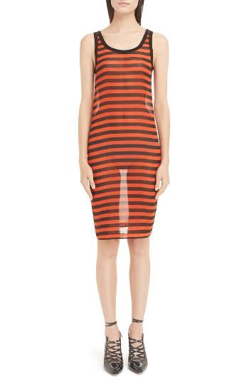 Women's Givenchy Stripe Stretch Silk Chiffon Dress