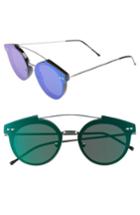 Women's Spitfire Trip Hop 2 55mm Sunglasses - Black/ Green Mirror