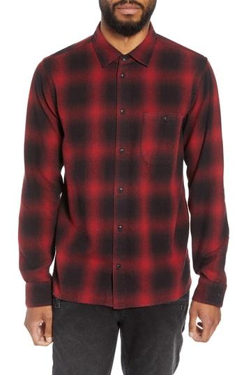 Men's Hudson Jeans Weston Regular Fit Plaid Flannel Shirt - Red