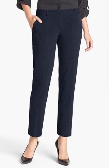 Petite Women's Michael Michael Kors 'miranda' Stretch Ankle Pants P - Blue