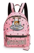 Moschino Ufo Teddy Bear Faux Leather Backpack - Pink