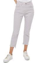 Petite Women's Topshop Raw Hem Straight Leg Jeans X 28 - Purple