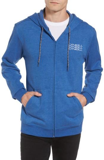 Men's O'neill Triple Stack Zip Hoodie, Size - Blue