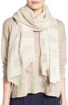 Women's Eileen Fisher Organic Cotton & Silk Scarf, Size - Grey