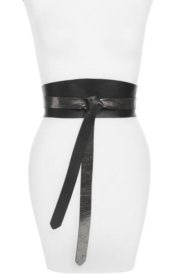 Women's Ada Handmade Double Sided Leather Wrap Belt