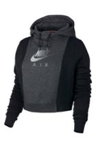 Women's Nike Nsw Rally Air Women's Crop Pullover Hoodie - Black