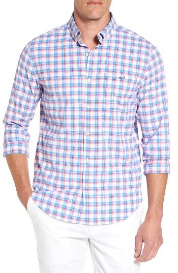 Men's Vineyard Vines East Point Plaid Slim Tucker Sport Shirt