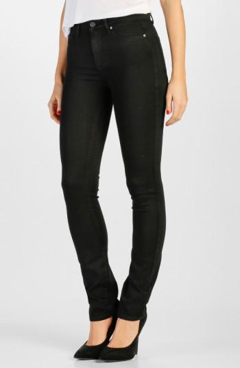 Women's Paige Transcend - Hoxton High Waist Straight Leg Jeans - Black
