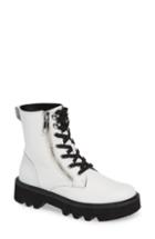 Women's Calvin Klein Jeans Diahne Combat Boot .5 M - White
