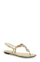 Women's Jeffrey Campbell New Chain Crystal Embellished Sandal M - Metallic