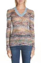 Women's Missoni Open Knit Sweater Us / 38 It - Blue