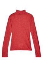Women's Topshop Funnel Neck Shirt Us (fits Like 0-2) - Red