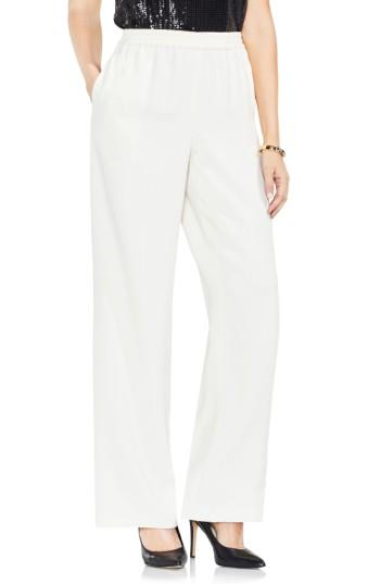 Women's Vince Camuto Wide Leg Crepe Pants, Size - White