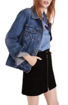 Women's Madewell Zip Denim Utility Miniskirt - Black
