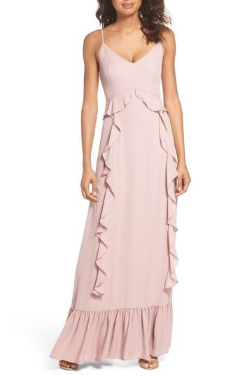 Women's Wayf Loyal Ruffle Empire Maxi Dress - Purple