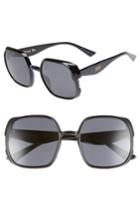 Women's Dior Nuance 56mm Square Sunglasses - Black