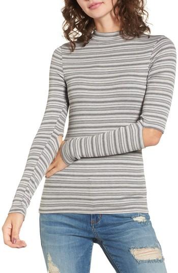 Women's Elbow Cutout Mock Neck Top