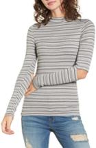 Women's Elbow Cutout Mock Neck Top