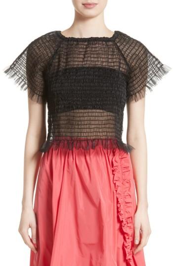 Women's Molly Goddard Blonde Tulle Top - Black