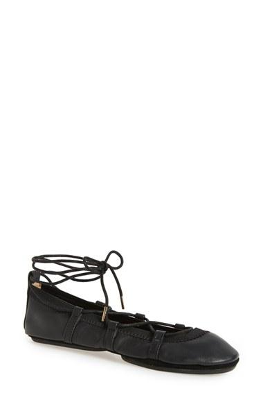 Women's Yosi Samra Seleste Foldable Ballet Flat M - Black