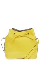 Topshop Stella Faux Leather Bucket Bag - Yellow