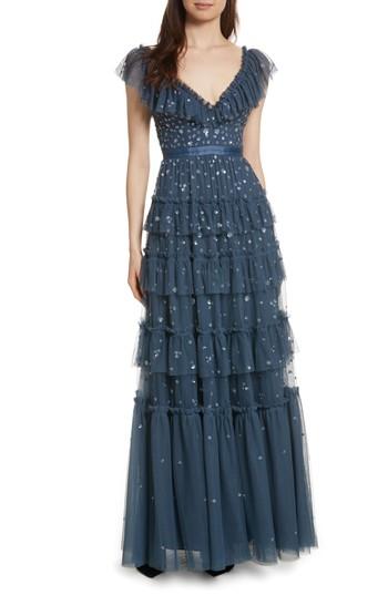 Women's Needle & Thread Sunburst Tiered Gown - Blue